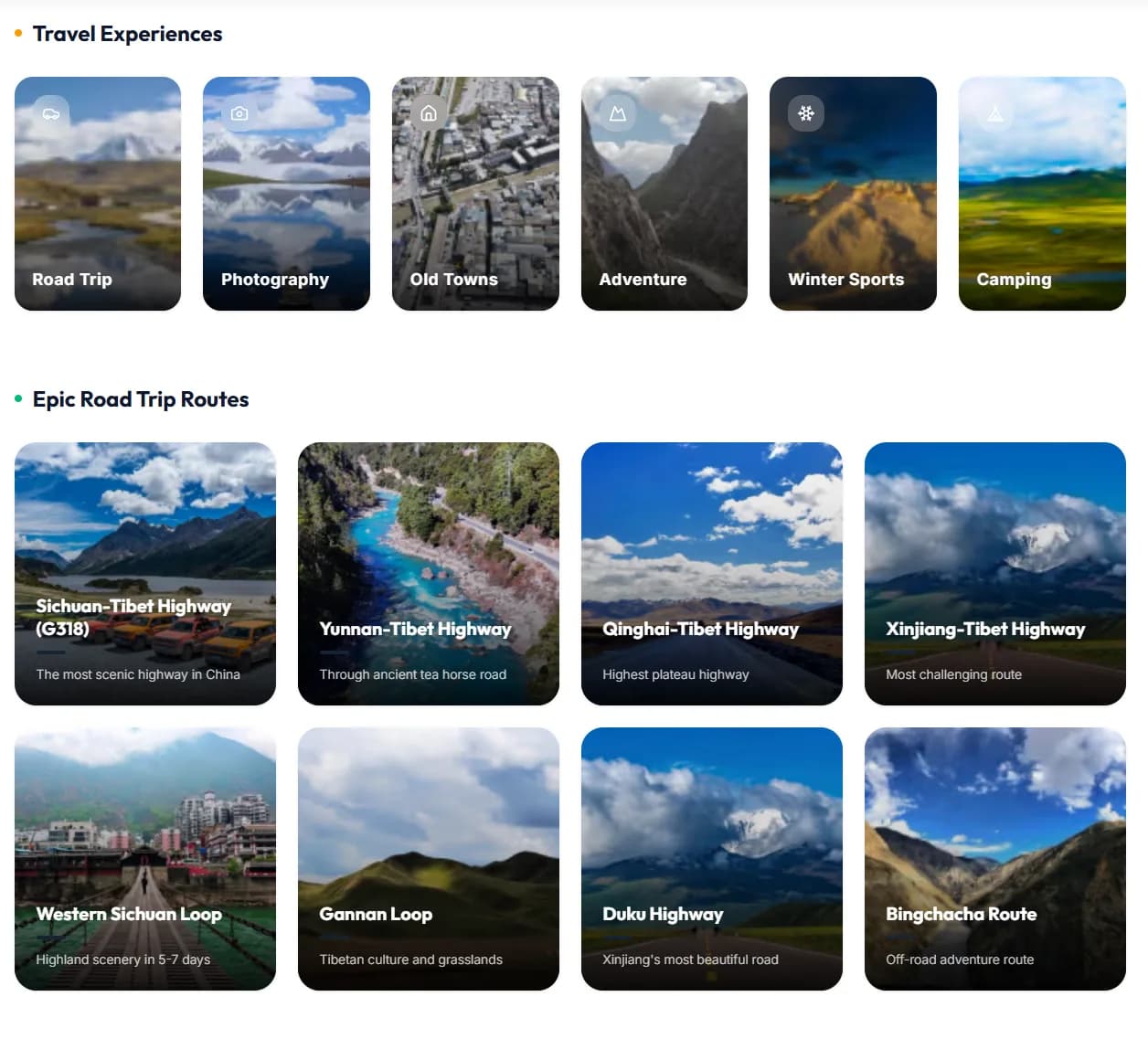 GoWesternChina gallery section preview