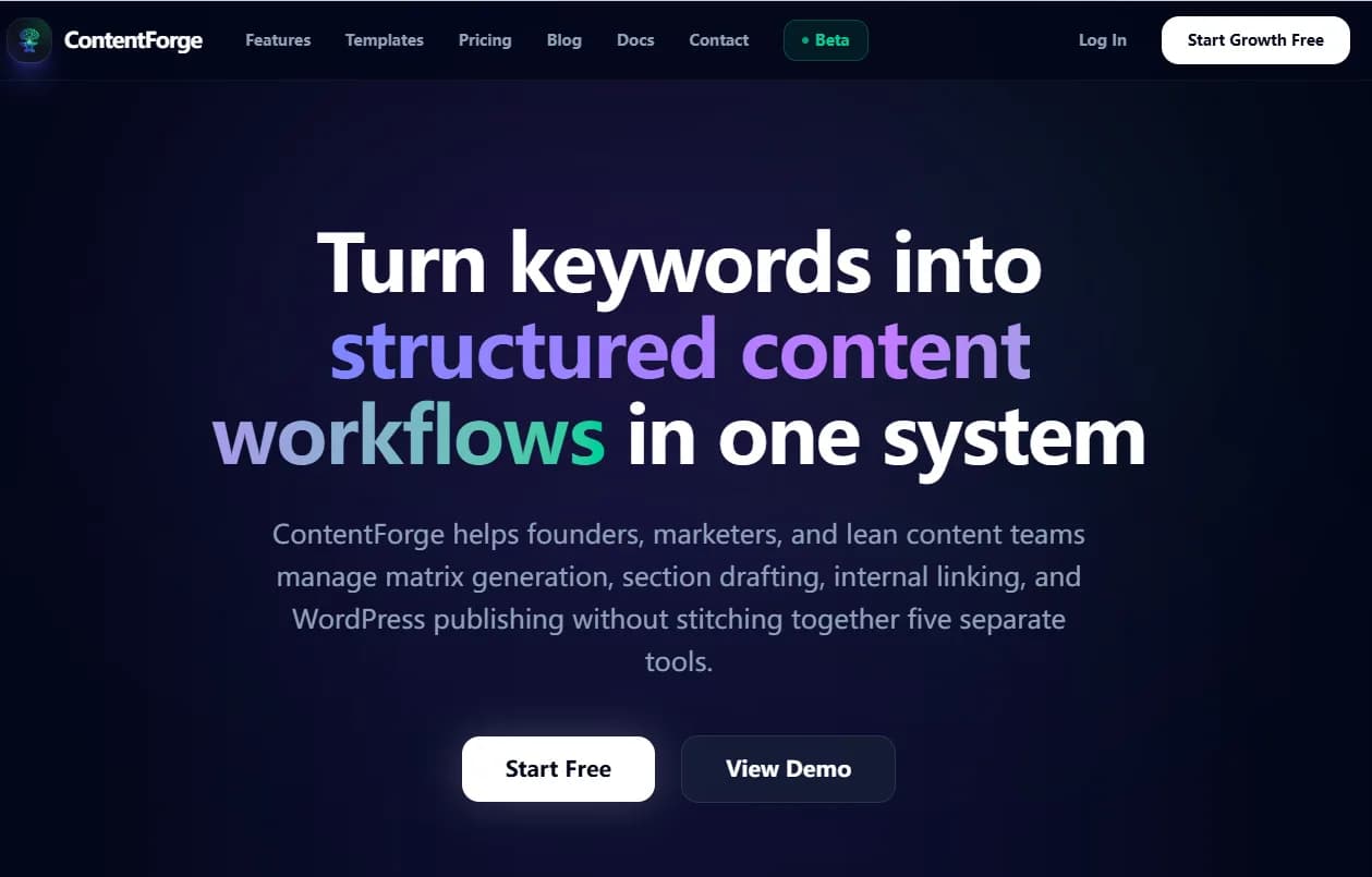 iContentForge desktop preview
